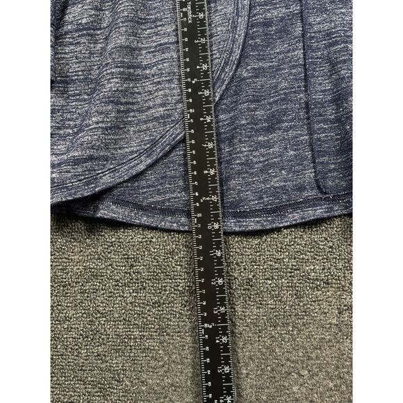 Gap Open Front Cardigan Sweater Womens Size M Navy Blue Heathered 3/4 Sleeve - Picture 7 of 8